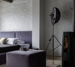 Room for romantic. Мансарда с террасой и камином размещение 1-2 человека. в Nikolaevbuilding
