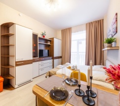 Стандартная студия с кроватью King size в Pulkovo Apart