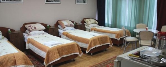 Номер эконом с 4 односпальными кроватями в Лесная