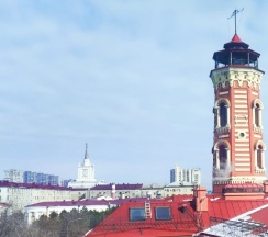 Двухместные апартаменты с красивым видом из окна (двуспальная кровать) в Апартаменты уютные в самом центре города