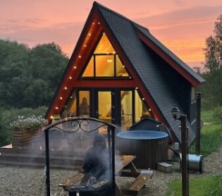 Участок с домиком "Помидор" А-фрейм категории комфорт в Ланьдиво