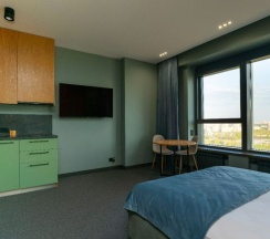 Апартамент 8 Двухместный Полулюкс с роскошным видом на Парк Победы (с душем) в Ap-in aparts