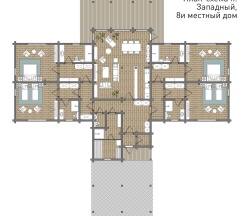 8-и местный улучшенный дом в Западном поселке в Бутик