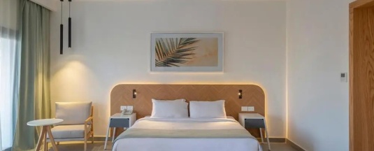 Двухместный номер Superior с видом на море двуспальная кровать в Amphoras Beach