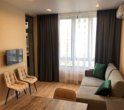 Апартаменты с гостиной и спальней в ЖК "Savin House" в Sibgat Apartments