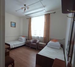 Номер эконом с 2 односпальными кроватями в Маргобай