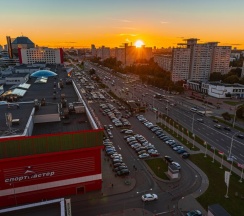 Двухместные апартаменты Superior двуспальная кровать в Апартаменты Румер в современном жилом комплексе у ТЦ Дана Молл