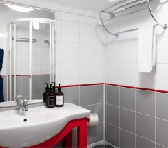 Номер стандарт с окном, выходящим во внутренний холл отеля (без естественного освещения) в Travel Passage