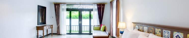 Двухместный номер Deluxe с красивым видом из окна двуспальная кровать в Wiang Dhara Villa Chiang Mai