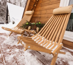 Двухместный коттедж Comfort с красивым видом из окна двуспальная кровать в Papino village