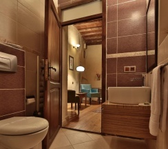 Двухместный люкс Cave Honeymoon двуспальная кровать в La Casa Cave