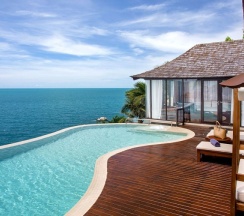 Двухместный Silavadee Pool Villa Suite No. 2 oceanfront двуспальная кровать в Silavadee Pool Spa Resort