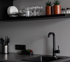 Студия  с кухней с двумя односпальными кроватями в Greenfeel Stavropol