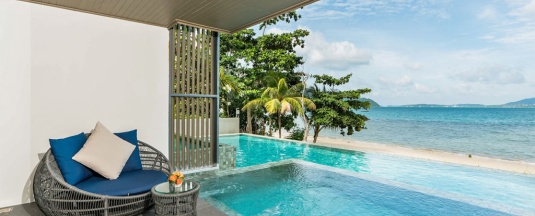Двухместный номер Private Pool рядом с пляжем двуспальная кровать в My Beach Resort Phuket