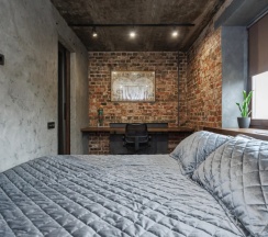 Двухместные апартаменты с 2 комнатами с балконом двуспальная кровать в Квартира Комфортный Лофт в Центре