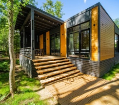 Улучшенный дом с двумя спальнями и купелью в Opushka house Новожилово