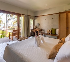 Двухместный номер Deluxe с видом на сад двуспальная кровать в Banana Fan Sea Resort