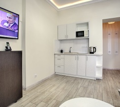 Двухместные апартаменты 10 c 1 комнатой с видом на море двуспальная кровать в Exclusive Hotel&Apartments