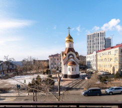 Deluxe с балконом и видом на город в V Hotel&Rooftop lounge