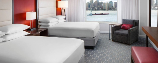 Двухместный номер с видом на гавань 2 отдельные кровати в Hyatt Regency Boston Harbor