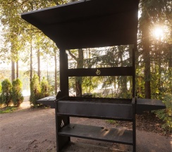 Super Лодж с баней и купелью с видом на озеро в Пасторское озеро