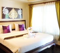 Двухместный номер Deluxe с видом на море двуспальная кровать в Lamai Inn 99 Bungalows