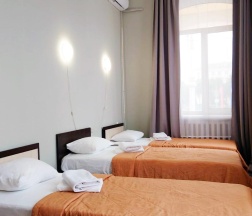 Кровать в 3-местном общем номере в Smart Hotel KDO Воронеж