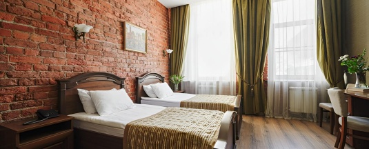 Номер стандарт с 2 односпальными кроватями в Castle