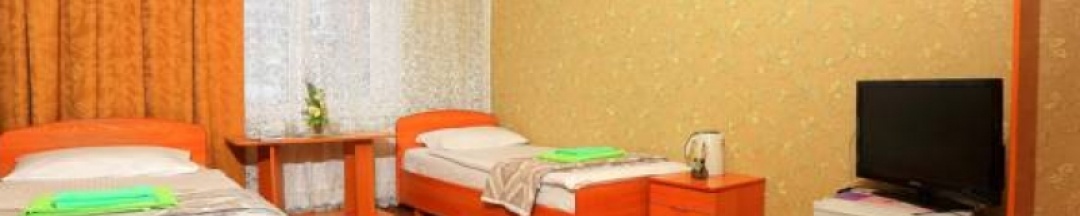 4: Двухместный, с двумя односпальными кроватями и рабочим местом [18квм] в Мк Аврора