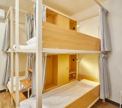 Кровать в общем номере (женский номер) (общая ванная комната) в Meego Qingwen Hotel