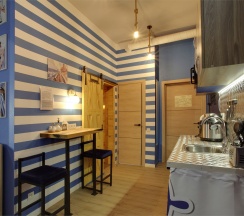 Студия с кухней с доп. кроватью и финской сауной "Леший" (сауна оплачивается отдельно) в Матросский