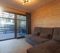 Super Лодж с баней и купелью с видом на озеро в Пасторское озеро