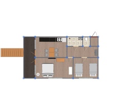 Эконом апартаменты с 2 спальнями (Всего 6 апартаментов в двухэтажном корпусе) в Искатель