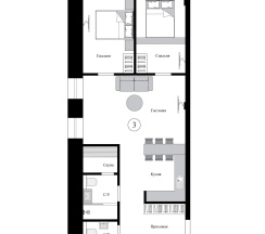 3-комнатные апартаменты улучшенные проспект Ленина 8 в Кольский