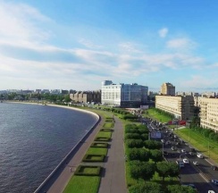 "Platinum" Однокомнатная квартира на набережной Невы (Метро Площадь Ленина/Новочеркасская, 5 минут на транспорте) в Rauktis apartments