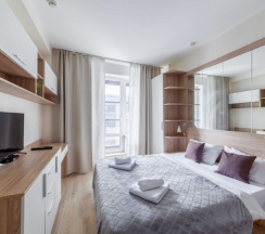 Студия Delux с балконом и кухней в Nv Hotel
