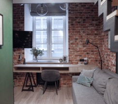 Дюплекс на двоих с мини-кухней и видом на улицу в 1715 Duplex Hotel