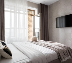 Апартаменты c 1 комнатой с балконом в Hugge Place
