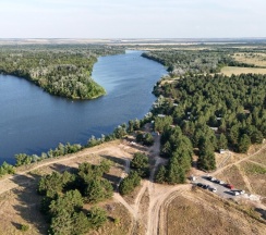 Тент-хаус с купелью в сосновом лесу в Синий Яр