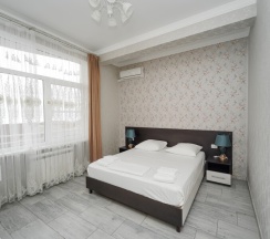 Двухместная комната с двуспальной кроватью в Чайка