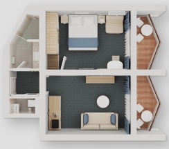 Suite 2-местный 2-комнатный в Alean Family Sputnik