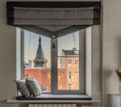 Четырёхместные апартаменты Standard с балконом и с красивым видом из окна в Апартаменты Выборгские истории