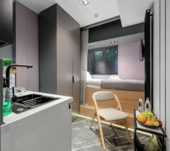 Studio Double одноместный, но возможно пребывание вдвоем, кровать 110х200 в Yapartments