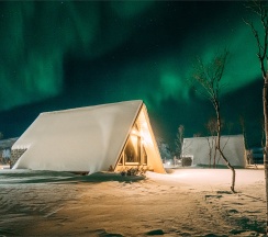 АРК-шале СТАНДАРТ DBL 1 Двуспальная Кровать в Titovka arctic river park