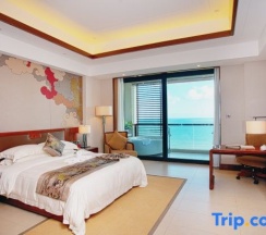 Двухместный номер Deluxe с видом на море двуспальная кровать в Jinghai Hotel & Resort