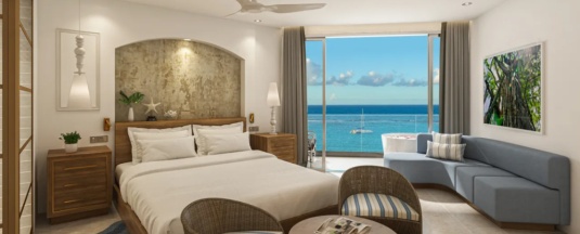 Полулюкс Club Level Tranquility Soaking Tub Mammee Bay Oversized с балконом и с видом на океан в Sandals Dunns River All Inclusive