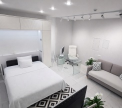 1-комнатные апартаменты с 1 двуспальной кроватью, 28.8 м², цокольный этаж в Апартаменты на Ветеранов