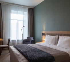 Комфорт, двухместный номер с 1 кроватью или 2 кроватями, вид на реку в Gesten hotel