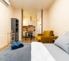 Студия Comfort в Апартаменты в Нoвоpоccийcкe c Дизaйнерcким Рeмoнтoм