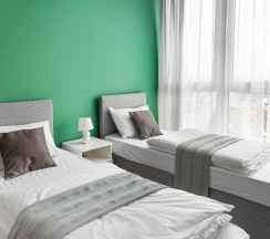 Апартаменты с видом на город 2 отдельные кровати в Апартаменты LITTE - Nordy Homes